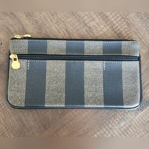 Fendi Pequin Canvas Zip Pouch